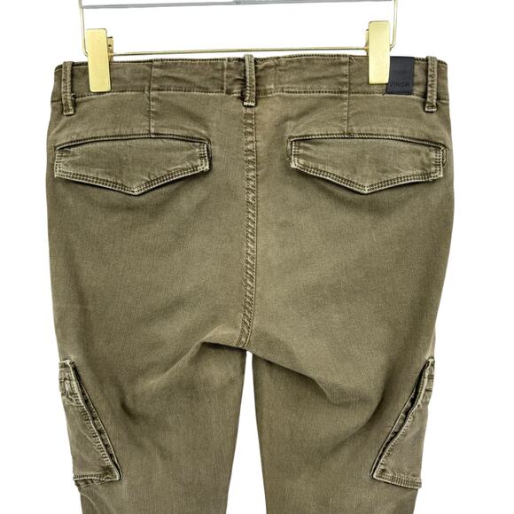 Vince Dark Army Green Utility Cargo Pockets Mid Rise Slim Skinny Pants - Picture 6 of 10
